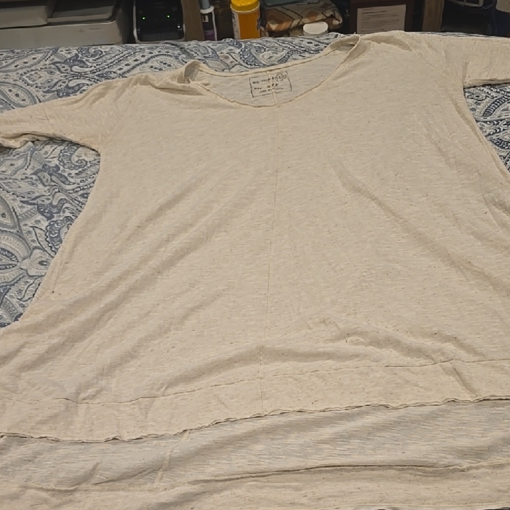❤️10/$40 We The Free Cream Long Sleeve Top Like New Super Oversized